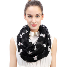 Load image into Gallery viewer, I Love West Highland Terriers Infinity Loop Scarves-Accessories-Accessories, Dogs, Scarf, West Highland Terrier-Black-2