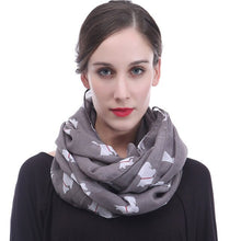 Load image into Gallery viewer, I Love Scottish Terriers Infinity Loop Scarves-Accessories-Accessories, Dogs, Scarf, Scottish Terrier-Taupe Grey-1