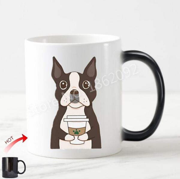 Color Changing Caffeinated Boston Terrier Coffee Mug-Mug-Boston Terrier, Dogs, Mugs-1