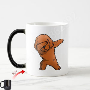Color Changing Dabbing Toy Poodle Coffee Mug-Mug-Dogs, Doodle, Goldendoodle, Labradoodle, Mugs, Toy Poodle-1
