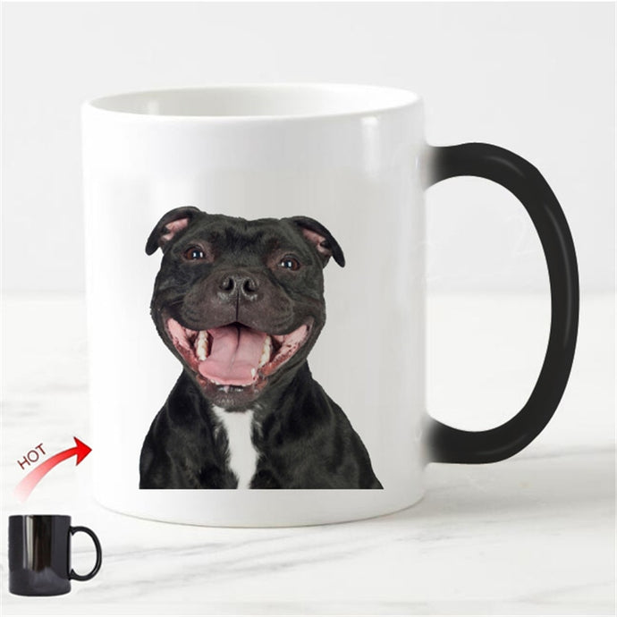 Color Changing Smiling Staffordshire Bull Terrier Love Coffee Mug-Mug-Dogs, Mugs, Staffordshire Bull Terrier-1