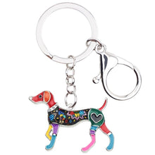 Load image into Gallery viewer, Beautiful Whippet Love Enamel Keychains-Accessories-Accessories, Dogs, Keychain, Whippet-Multicolor-2