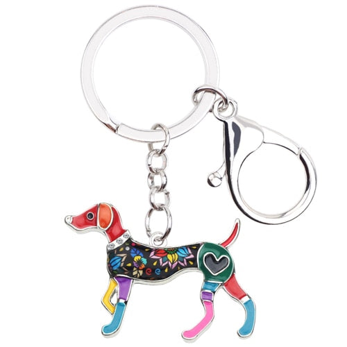 Beautiful Whippet Love Enamel Keychains-Accessories-Accessories, Dogs, Keychain, Whippet-Multicolor-2