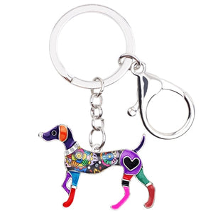 Beautiful Whippet Love Enamel Keychains-Accessories-Accessories, Dogs, Keychain, Whippet-Purple-3