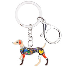 Load image into Gallery viewer, Beautiful Whippet Love Enamel Keychains-Accessories-Accessories, Dogs, Keychain, Whippet-Brown-6