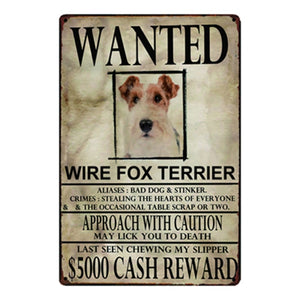 Wanted Greyhound Approach With Caution Tin Poster - Series 1-Sign Board-Dogs, Greyhound, Home Decor, Sign Board, Whippet-Wire Fox Terrier-One Size-23