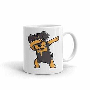 Dabbing Rottweiler Coffee Mug-Mug-Dogs, Mugs, Rottweiler-1