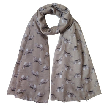 Infinite Cocker Spaniel Love Womens Scarves-Accessories-Accessories, Cocker Spaniel, Dogs, Scarf-Khaki-2