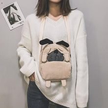 Load image into Gallery viewer, Image of a lady holding pug bag in the color Khaki