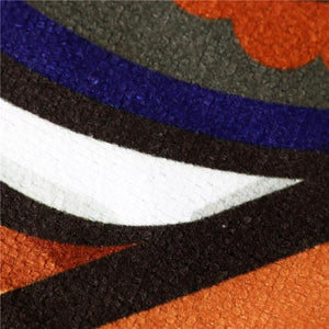 Close up fabric image of pug beach towel