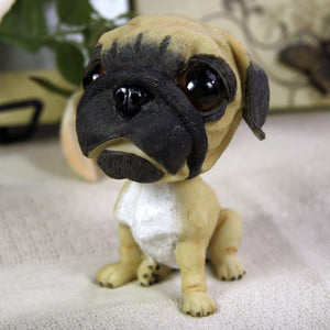 Image of a realistic and lifelike Pug bobblehead
