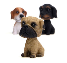 Load image into Gallery viewer, Image of three bobbleheads including Dachshund, Beagle, and Pug bobblehead