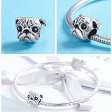 Load image into Gallery viewer, Image of a super cute Pug charm bead