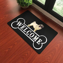 Load image into Gallery viewer, Image of welcome pug doormat