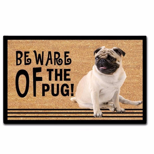 Image of Beware of the Pug Doormat