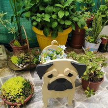 Load image into Gallery viewer, Image of a pug flower pot in the cutest 3d pug design
