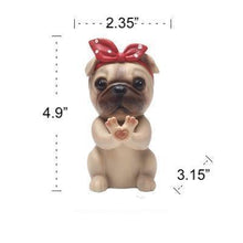 Load image into Gallery viewer, Size image of a Pug glasses holder 
