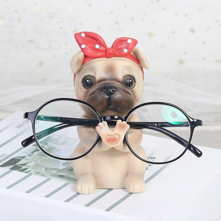 Image a super cute Pug glasses holder