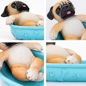 Pug in a Tub Multipurpose Organiser or Soap Dish-Home Decor-Bathroom Decor, Dogs, Home Decor, Pug-11