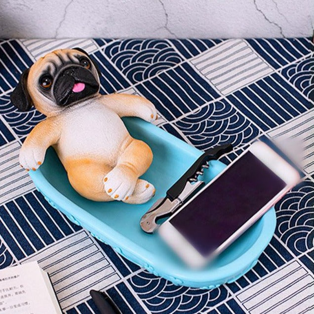 Pug in a Tub Multipurpose Organiser or Soap Dish-Home Decor-Bathroom Decor, Dogs, Home Decor, Pug-3