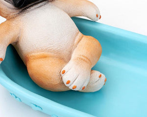 Pug in a Tub Multipurpose Organiser or Soap Dish-Home Decor-Bathroom Decor, Dogs, Home Decor, Pug-6