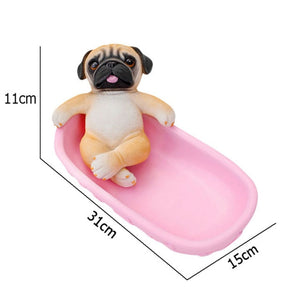 Pug in a Tub Multipurpose Organiser or Soap Dish-Home Decor-Bathroom Decor, Dogs, Home Decor, Pug-7