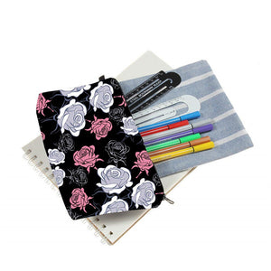 Pug in Bloom Multipurpose Pouch-Accessories-Accessories, Bags, Bathroom Decor, Dogs, Pug-8