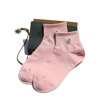 Pug Love Ankle Length SocksSocksYorkshire Terrier - PinkOne Size