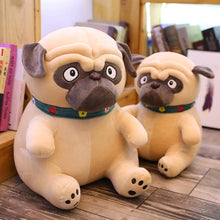 Load image into Gallery viewer, Image of two Pug stuffed animals soft toys of different sizes