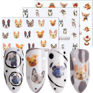 Pug Love Nail Art Stickers-Accessories-Accessories, Dogs, Nail Art, Pug-4