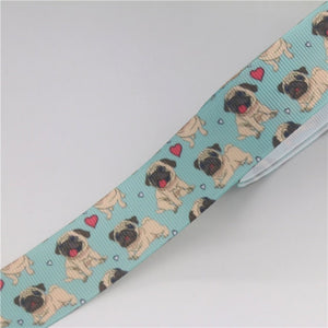 Pug Love Printed Grosgrain Ribbon Roll-Accessories-Accessories, Dogs, Pug, Ribbon Roll-8