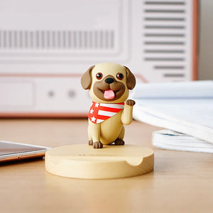 Image of a pug mobile phone holder stand