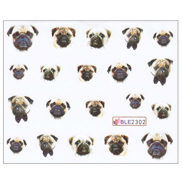 Image of pug nail in different designs