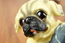 Load image into Gallery viewer, Close image of a Pug pencil holder in the cutest Pug with backpack design
