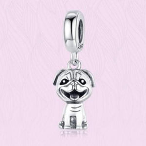 Image of Pug pendant in a super cute and always smiling Pug design