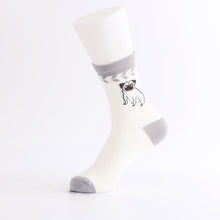 Load image into Gallery viewer, Image of Pug socks in embroidered sitting Pug design