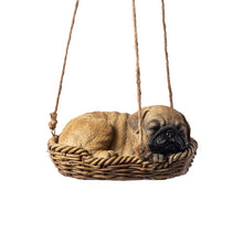 Load image into Gallery viewer, Image of a super cute sleeping and hanging Pug statue