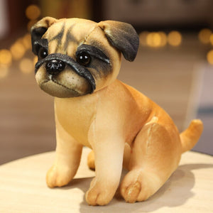 image of an adorable sitting pug stuffed animal plush toy 
