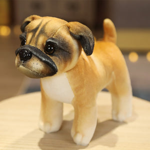 image of an adorable standing pug stuffed animal plush toy