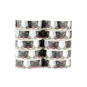 Image of Pug tape in the happiest infinite Pugs design