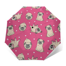 Load image into Gallery viewer, It&#39;s Raining Pugs Automatic Umbrellas-Accessories-Accessories, Dogs, Pug, Umbrella-1
