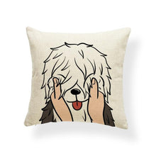 Load image into Gallery viewer, Pull My Cheeks Basset Hound Cushion CoverCushion CoverOne SizeBearded Collie