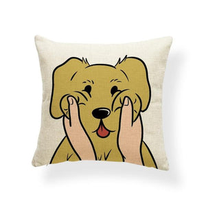 Pull My Cheeks Basset Hound Cushion CoverCushion CoverOne SizeLabrador / Golden Retriever