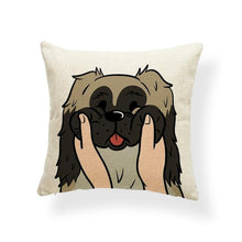 Load image into Gallery viewer, Pull My Cheeks Basset Hound Cushion CoverCushion CoverOne SizePekingese