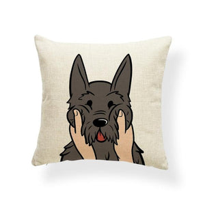 Pull My Cheeks Basset Hound Cushion CoverCushion CoverOne SizeSchnauzer