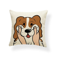 Load image into Gallery viewer, Pull My Cheeks Bearded Collie Cushion CoverCushion CoverOne SizeBasset Hound