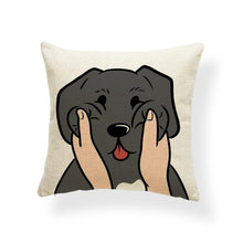 Load image into Gallery viewer, Pull My Cheeks Bearded Collie Cushion CoverCushion CoverOne SizeWeimaraner