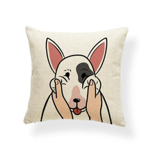 Load image into Gallery viewer, Pull My Cheeks Bichon Frise Cushion CoverCushion CoverOne SizeBull Terrier