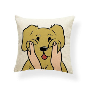 Pull My Cheeks Bull Terrier Cushion CoverCushion CoverOne SizeLabrador / Golden Retriever