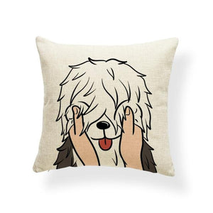 Pull My Cheeks Great Pyrenees Cushion CoverCushion CoverOne SizeBearded Collie